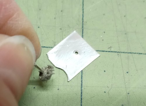Judy Larson's Domed Stud with Drop Loop - , Metalwork, Cutting, Cutting Tool, Cutters, How To Punch Holes, Hole Punching, Punch A Hole, Stamping, Stamps, Butane Torch, Soldering, Solder, Place medium paste solder around the pin pad disc